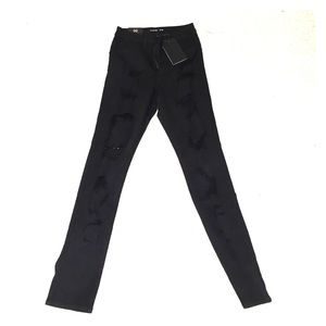 Fashion Nova skinny ripped black jeans brand new