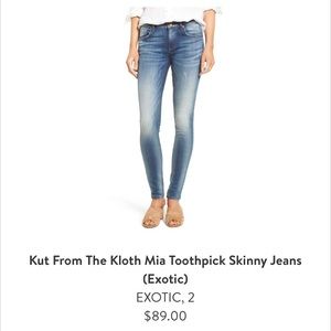 KUT from the kloth MIA toothpick skinny jeans