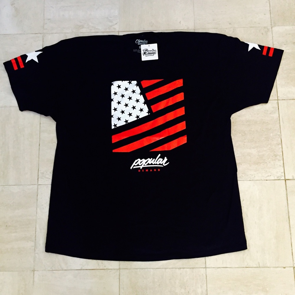 Popular Demand Square Flag Scoop Tee