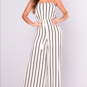 Stripe it down jumpsuit