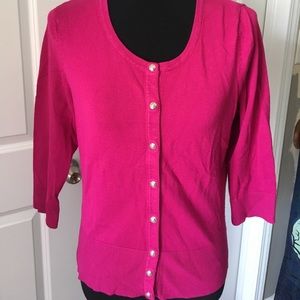 WHBM Hot Oink Short Cardi with snaps