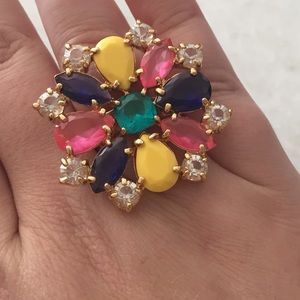 ♠️ kate spade ♠️ multi-color crystal cocktail ring