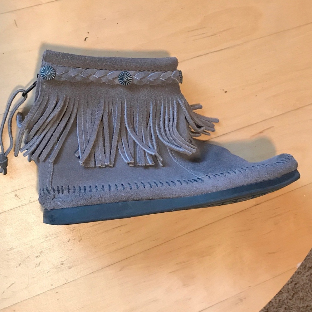 Minnetonka booties hardsole moccasins
