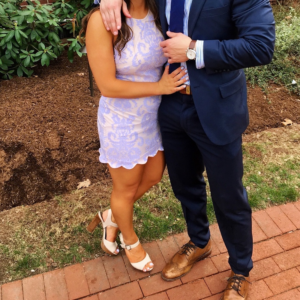 Hello Molly purple tan tight dress