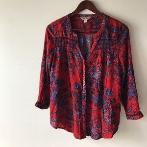 Sale! Lucky Brand button up blouse | small