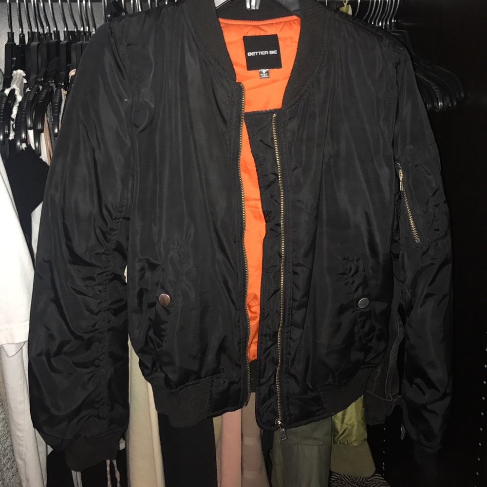 Black bomber jacket