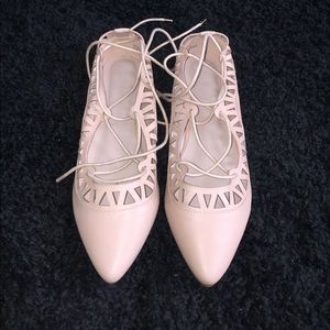*SALE* Charlotte Russe lace-up flats, size 10
