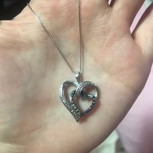 Double heart necklace from JCPENNY sterling silver