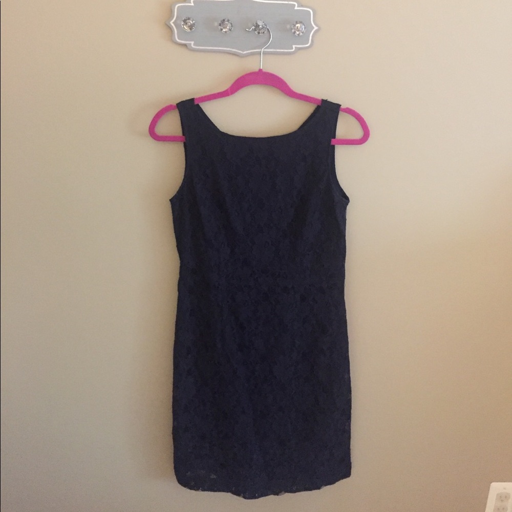 Banana Republic lace dress size 4 navy blue