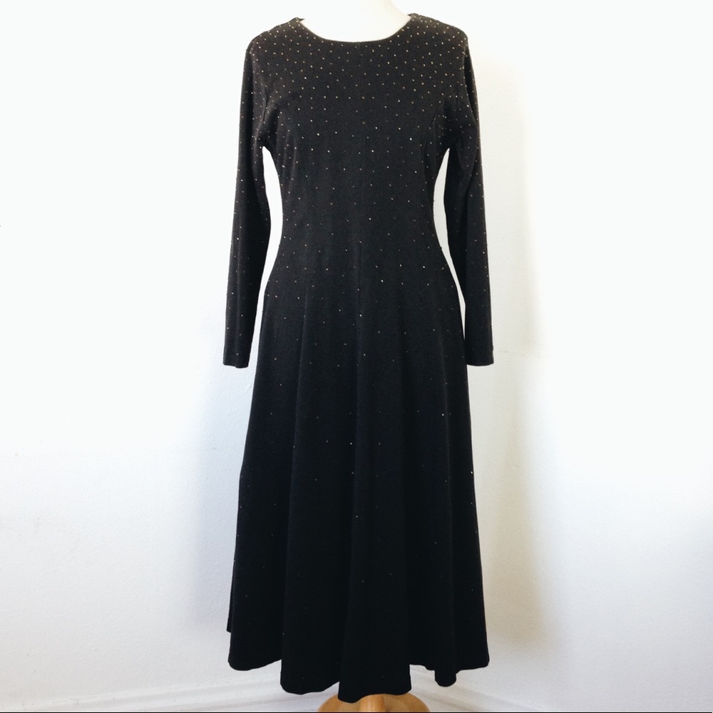 Vintage Black Beaded Dress