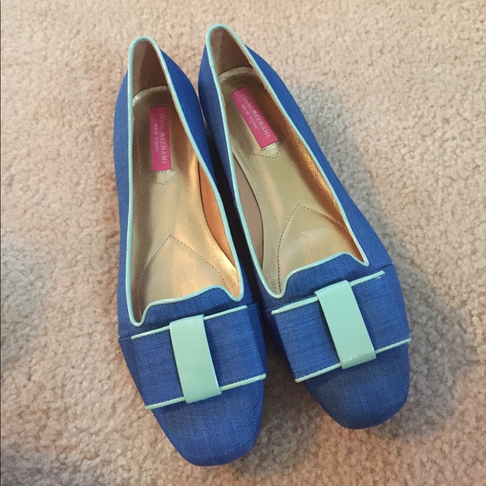 Isaac Mizrah blue/teal loafers