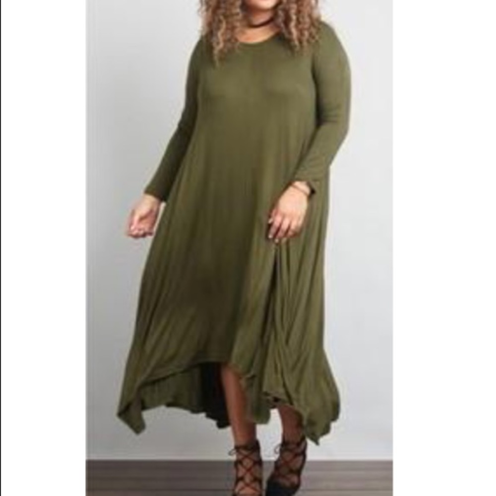 💥Final sale!! 💥 Hunter green midi dress