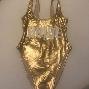 gold bride swimsuit