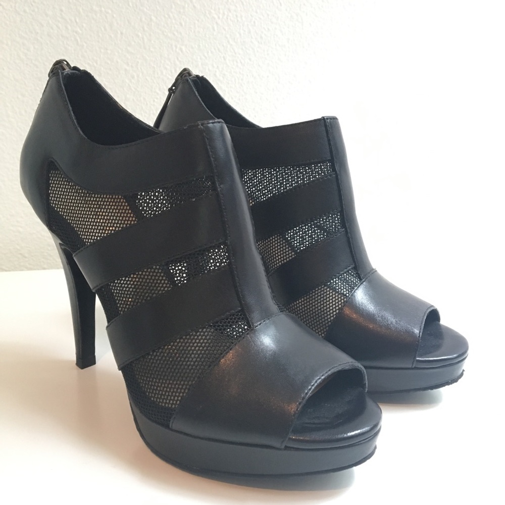 Nanette Lepore Mesh Peep Toe Booties Size 6.5