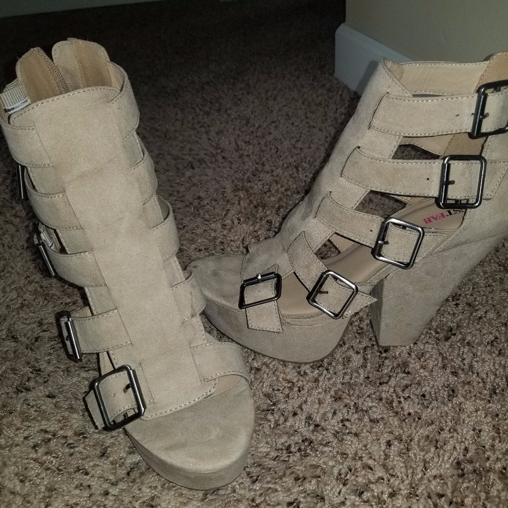 Tan Wedge Heels