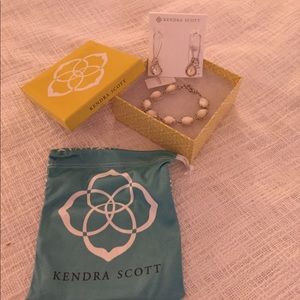 Kendra Scott earrings and bracelet