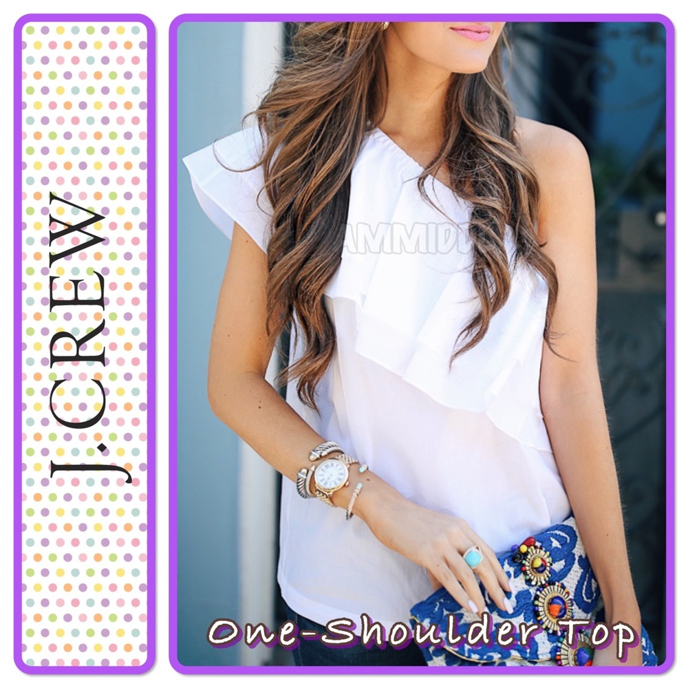 ⬇️$ALE🆕J. Crew One-Shoulder Top