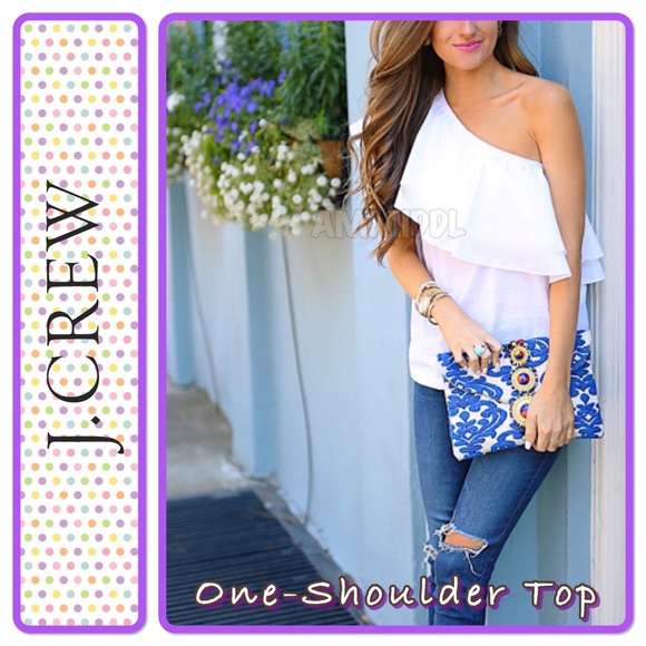 ⬇️$ALE🆕J. Crew One-Shoulder Top - Picture 2 of 6