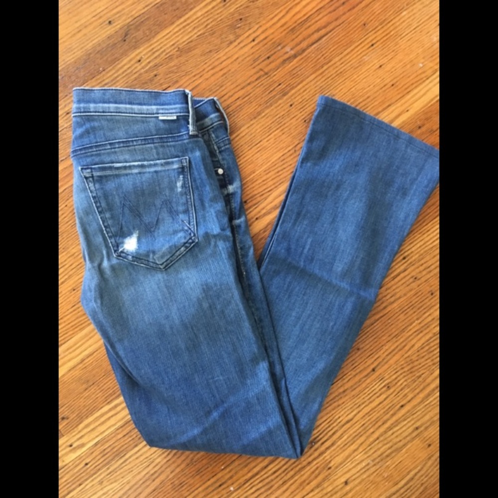 Mother jeans runway fit graffiti girl wash