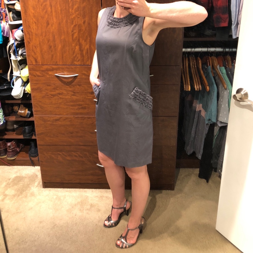 Ann Taylor Loft Gray Shift Dress