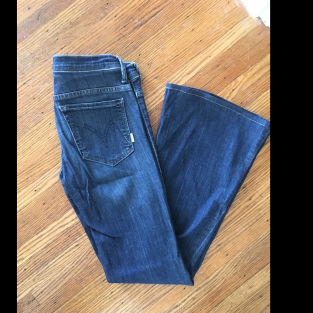 Mother jeans Curfew fit Here Kitty Kitty wash