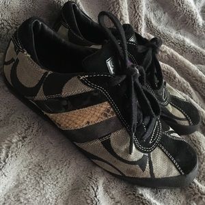 Coach Mable Signature Snakeskin Sneakers