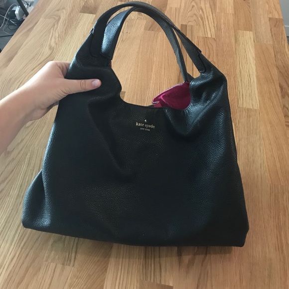 Black leather Kate Spade hand bag. - Picture 3 of 4