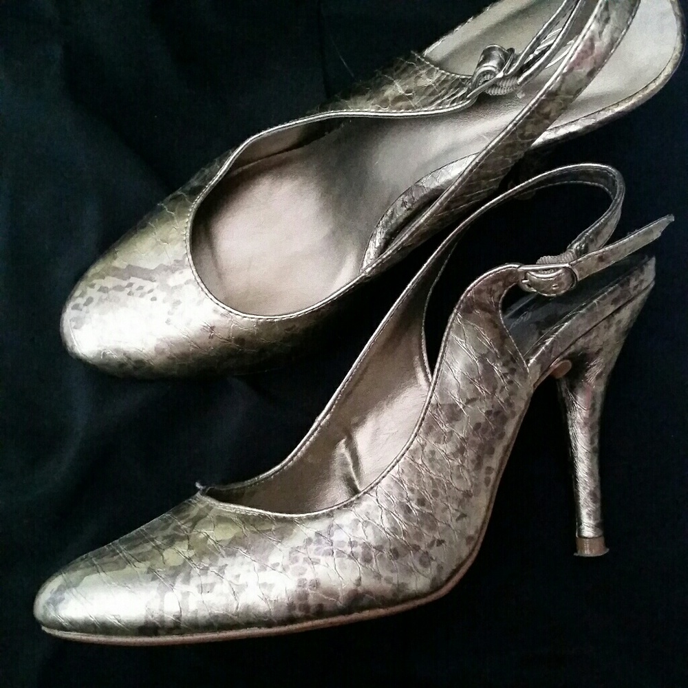 Faux Snakeskin Heels