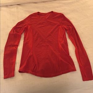 Lululemon red long sleeve - size 4