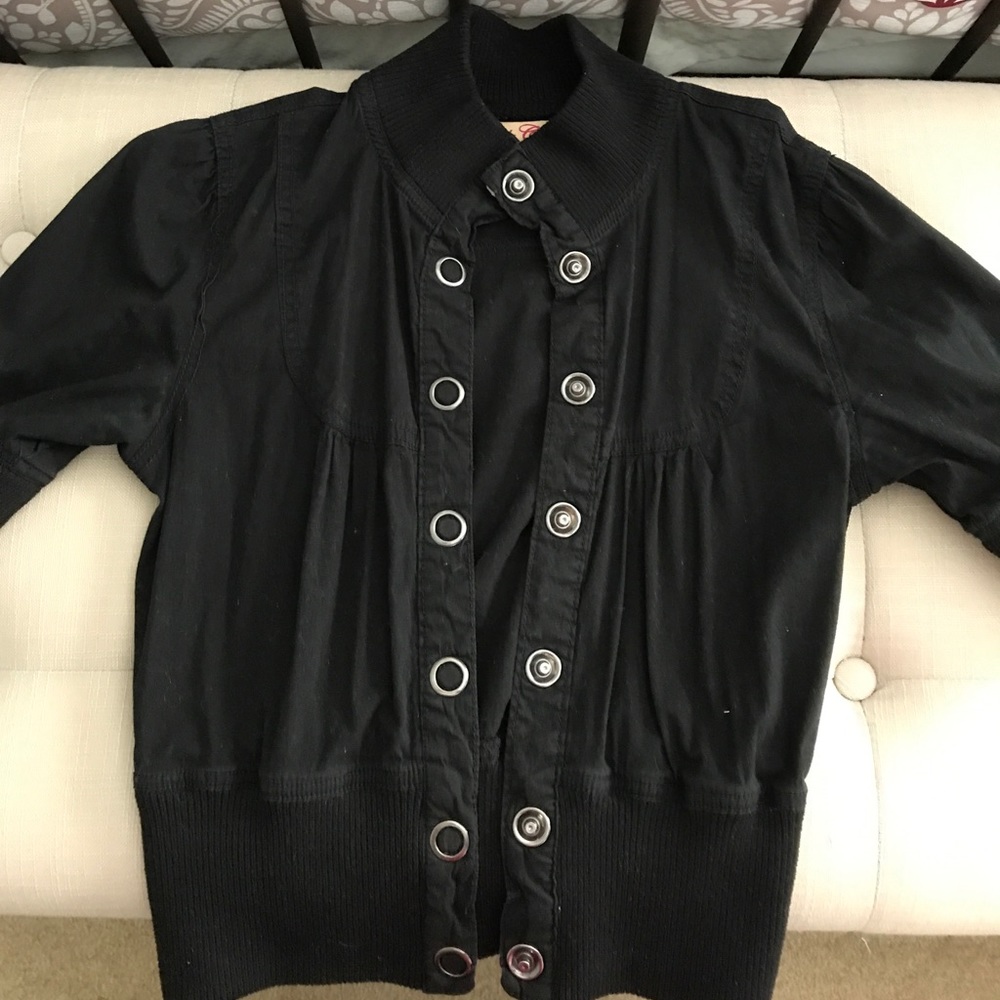3/4 Sleeve Black Jacket