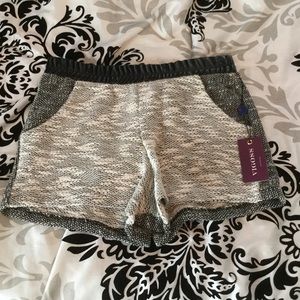 Vigoss knit shorts with faux leather waist