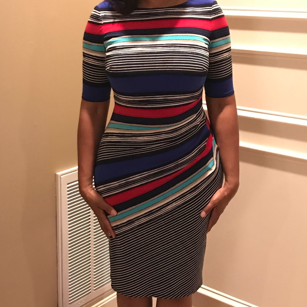 Anne Klein polyester and spandex dress