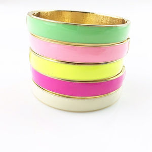 5 Stackable enamel bracelets