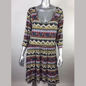 ASOS Curve Womens Black Red Stretch Dress Size 18