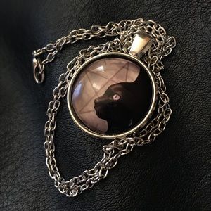 Black Cat Pentacle Necklace