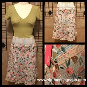 Whistles London Embroidered Skirt