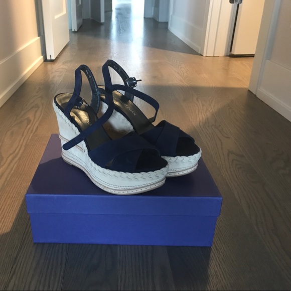 Stuart Weitzman June 75 Suede Wedge Slide – Bluefly Brand new gorgeous Stuart Weitzman wedges