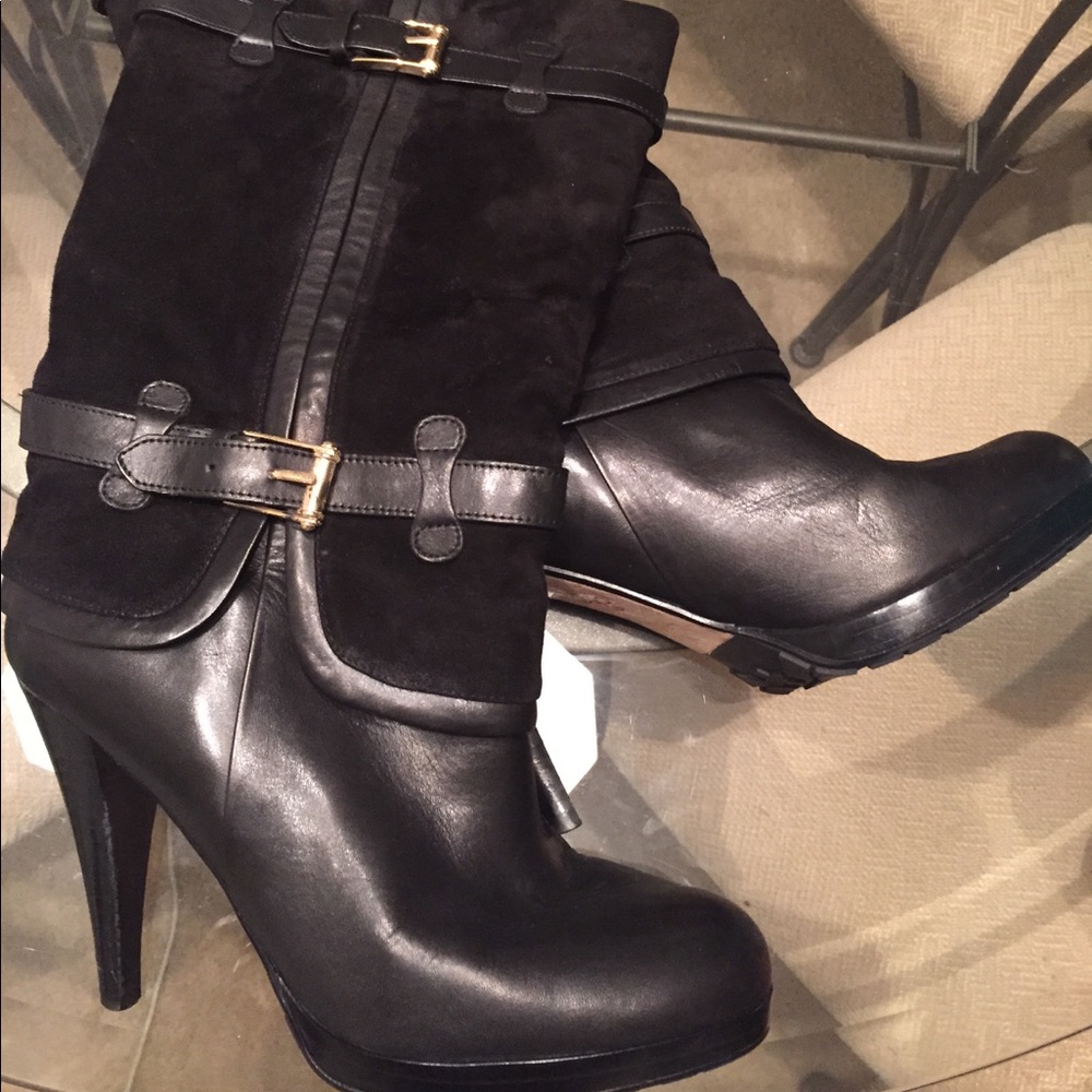 Cole Haan suede & leather boots, sz 8.5
