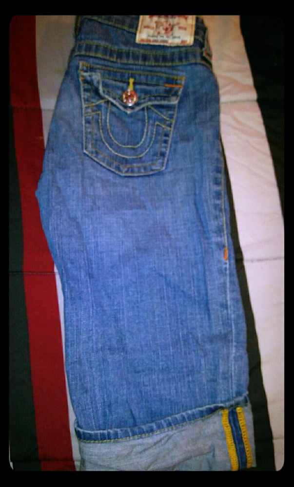 Girls True Religion Cuff Capri's