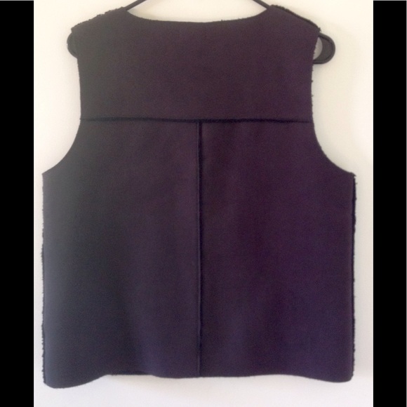 Sigrid Olsen black faux shearling vest - size M - Picture 3 of 3