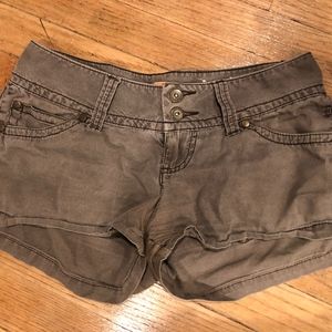 Brown mudd short shorts