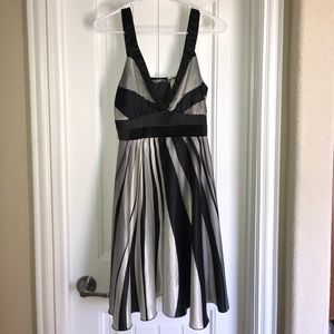 Black and sliver mini dress