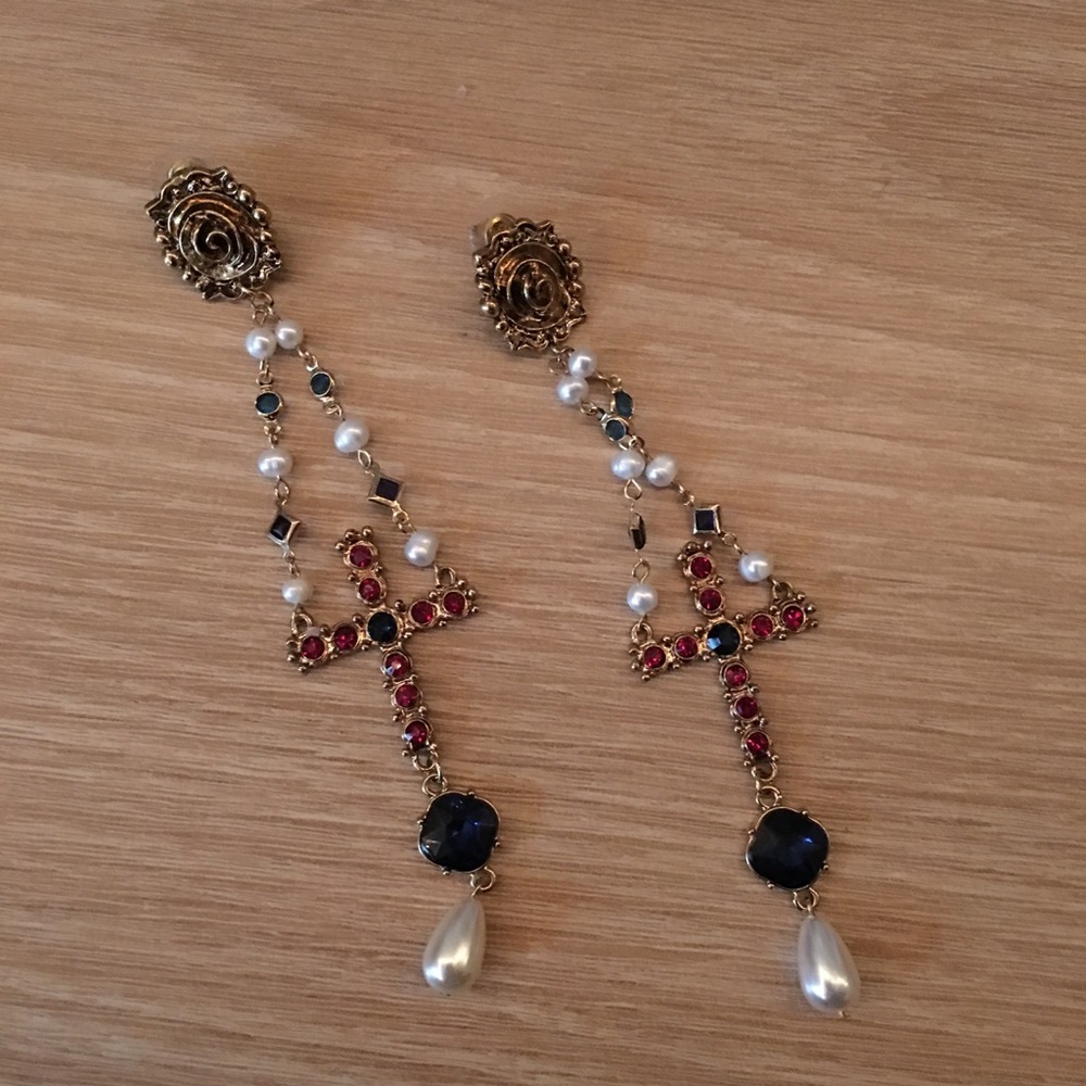 Free People Cross Earrings