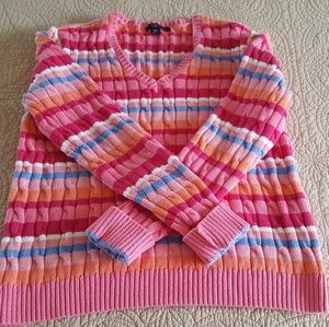 Chaps Multicolor Striped Sweater