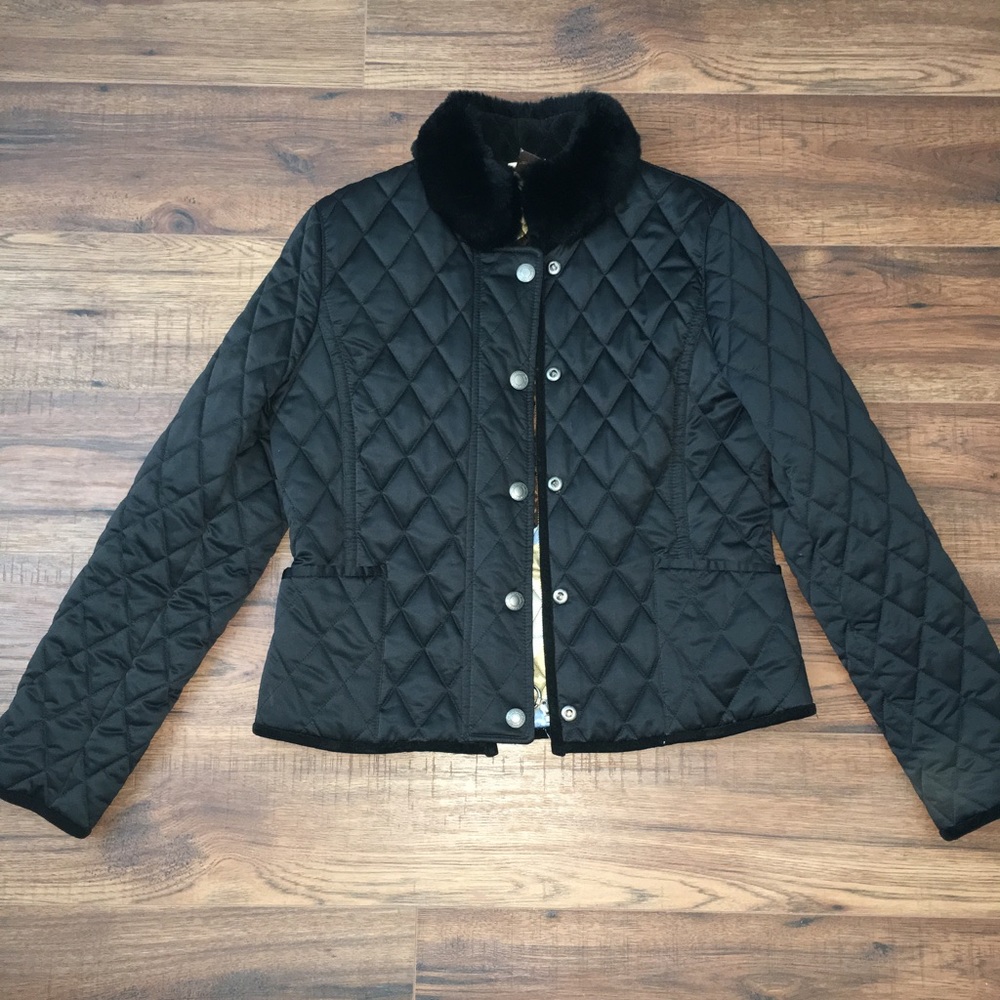 Coach Jacket with Fur Collar