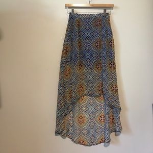 Boho high-low skirt