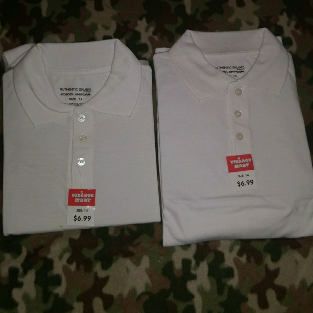 White long sleeve school shirt