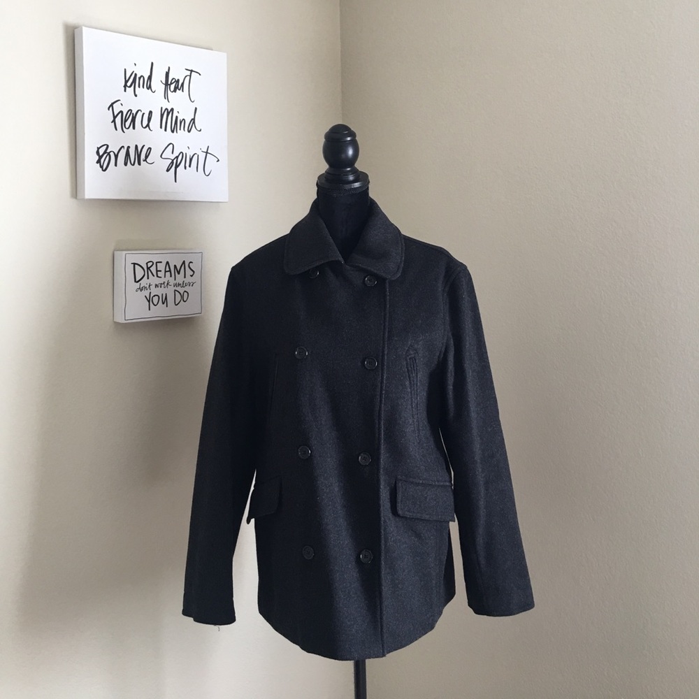 NWOT J. Crew Double Breasted Wool Cashmere Peacoat
