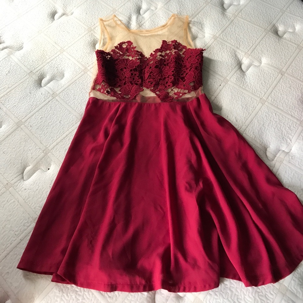 Wine Red cocktail dress