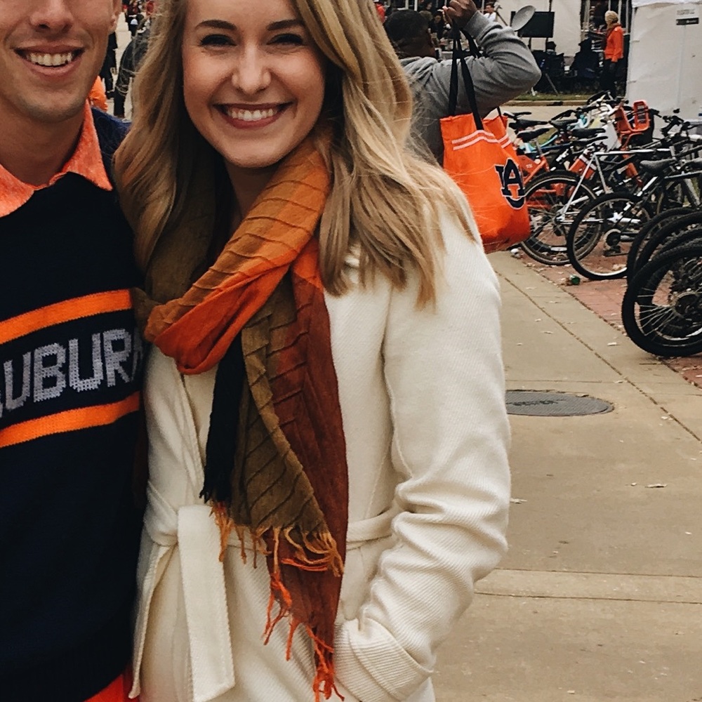 Orange and Black Scarf 🍂